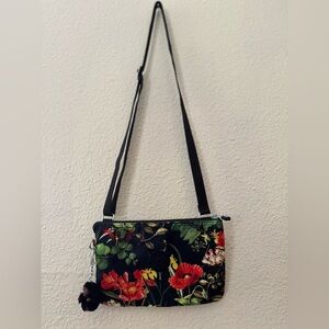 Kipling | Black Floral Crossbody Bag